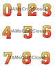NUMBER SETS Digital Graphic Design Typography Clipart SVG-PNG Sublimation RED ORANGE YELLOW FOG Design Download Crafters Delight {{ JAMsCraftCloset }}