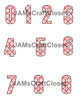NUMBER SETS Digital Graphic Design Typography Clipart SVG-PNG Sublimation RED PLAID Design Download Crafters Delight {{ JAMsCraftCloset }}