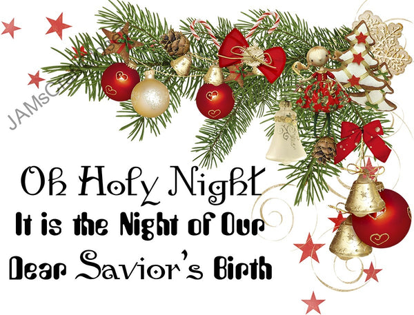 OH HOLY NIGHT Digital Graphic SVG-PNG-JPEG Download Crafters Delight Christmas {{ JAMsCraftCloset }}