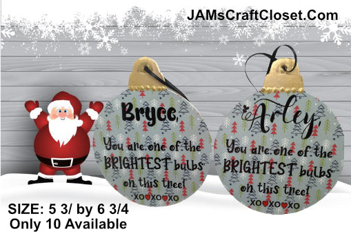 Christmas Personalized Ornament Handmade Large Round Wooden Sublimation Large Holiday Tree Decoration Crafters Delight {{ JAMsCraftCloset }}