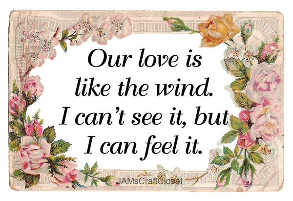OUR LOVE IS LIKE THE WIND Digital Graphic SVG-PNG-JPEG Download Crafters Delight {{ JAMsCraftCloset }}