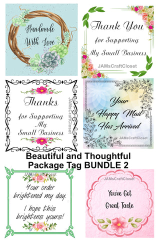 BUNDLE BUSINESS PACKAGE TAGS 2 Graphic Design Downloads SVG PNG JPEG Files Printable Positive Decorative Design Crafters Delight - JAMsCraftCloset