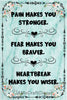 Digital Graphic Design SVG-PNG-JPEG Download Sublimation Positive Saying PAIN MAKES YOU STRONGER Home Gift Decor Crafters Delight {{ JAMsCraftCloset }}