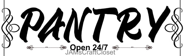 Digital Graphic Design SVG-PNG-JPEG Download Sublimation Design Kitchen Decor PANTRY SIGN 4 Crafters Delight {{ JAMsCraftCloset }}