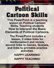 PowerPoint Teacher Resource Lesson for POLITICAL CARTOON SKILLS Lesson Videos Printable Activities Happy Teaching {{ JAMsCraftCloset }}
