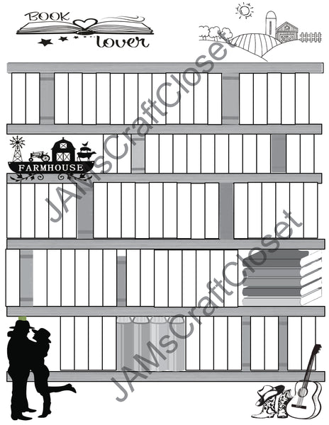 Digital Graphic Design SVG-PNG-JPEG Download Sublimation Design Farmhouse Country READING LOG 1 Crafters Delight {{ JAMsCraftCloset }}