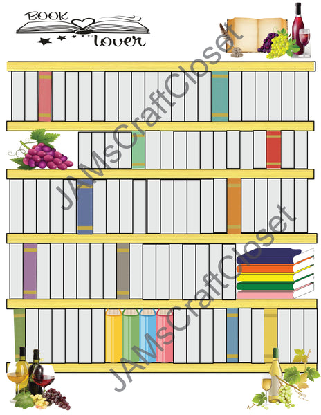 Digital Graphic Design SVG-PNG-JPEG Download Sublimation Design Wine Book Lovers READING LOG 2 Crafters Delight {{ JAMsCraftCloset }}