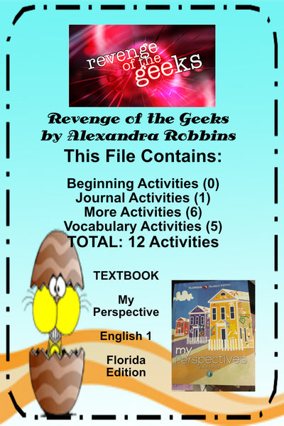 MY PERSPECTIVE English 1 UNIT 2 REVENGE OF THE GEEKS By Alexandra Robbins Teacher Supplemental Resources {{ JAMsCraftCloset }}