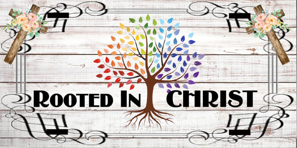 License Vanity Plate Front Plate Clever Funny Custom Plate Car Tag ROOTED IN CHRIST Sublimation on Metal Gift Idea {{ JAMsCraftCloset }}
