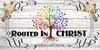 License Vanity Plate Front Plate Clever Funny Custom Plate Car Tag ROOTED IN CHRIST Sublimation on Metal Gift Idea {{ JAMsCraftCloset }}