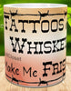 MUG Coffee Full Wrap Sublimation Digital Graphic Design Download TATTOOS AND WHISKEY SVG-PNG Crafters Delight {{ JAMsCraftCloset }}