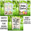 Garden Flag Digital Design Sublimation Easter Graphic SVG-PNG-JPEG Download LET HAPPY THOUGHTS MULTIPLY LIKE BUNNIES Crafters Delight {{ JAMsCraftCloset }}
