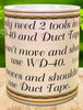 MUG Coffee Full Wrap Sublimation Digital Graphic Design Download YOU ONLY NEED 2 TOOLS IN LIFE SVG-PNG Crafters Delight {{ JAMsCraftCloset }}