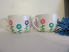 Mug Coffee Soup Hand Painted Spring Flower White Pink Blue Purple Flowers {{ JAMsCraftCloset }}