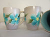 Mugs Floral Gray Hand Painted Aqua Inside Mug BUY 2 Get 1 FREE {{ JAMsCraftCloset }}
