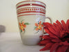 Mug Coffee Tea Hand Painted Rust Floral Gibson Off White Cup Rust Rings Rust Flowers {{ JAMsCraftCloset }}