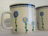 Cups Mugs Coffee Tea Hand Painted Blue Floral EHI Set of 2 {{ JAMsCraftCloset }}