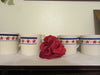 Cups Mugs Coffee Hand Painted Stars Dots Buffalo Company Set of 4 {{ JAMsCraftCloset }}