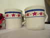 Cups Mugs Coffee Patriotic Hand Painted Stars and Dots Syracuse China Company {{ JAMsCraftCloset }}
