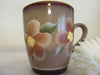 Mug Stoneware Brown Flowers Unique Hand Painted by ME {{ JAMsCraftCloset }}