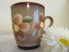 Mug Stoneware Brown Flowers Unique Hand Painted by ME {{ JAMsCraftCloset }}