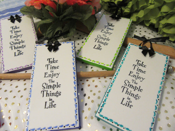 Tiles Affirmation Ceramic SIMPLE THINGS in LIFE Unique Hand Painted Gift Idea for Teens {{ JAMsCraftCloset }}