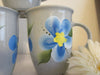 Mugs Blue Floral Accents Hand Painted BUY 2 Get 1 FREE {{ JAMsCraftCloset }}