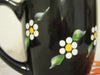 Mug Cup Coffee Hand Painted Black White Dot Daisies {{ JAMsCraftCloset }}