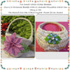 Basket Wall Hanging Flat Back White Wicker Light Purple Poinsettia Holiday {{ JAMsCraftCloset }}