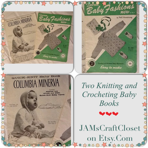 Crochet Knitting Pattern Books Baby Vintage 1955 Quick Knit Easy to Make - JAMsCraftCloset