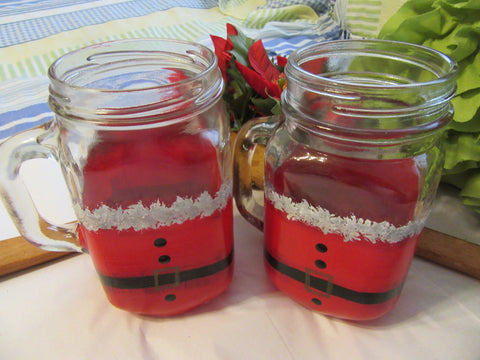 Mug Canning Jar Santa Hand Painted Mug by ME Pint Size {{ JAMsCraftCloset }}