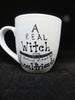 Mugs Cups Halloween Hand Painted Happy Witch Salem Witch Ghoulfriends Pumps to Broom {{ JAMsCraftCloset }}
