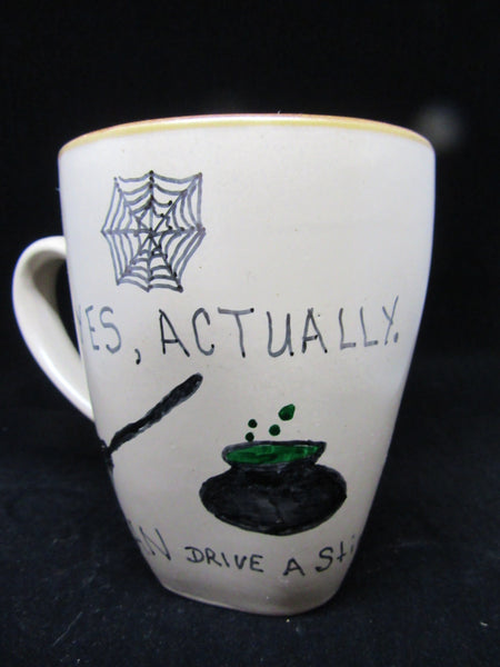 Mugs Cups Halloween Hand Painted Drive a Stick Smell My Feet Sneaking Candy Witch is In {{ JAMsCraftCloset }}