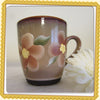 Mug Stoneware Brown Flowers Unique Hand Painted by ME {{ JAMsCraftCloset }}