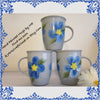 Mugs Blue Floral Accents Hand Painted BUY 2 Get 1 FREE {{ JAMsCraftCloset }}