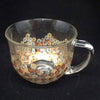 Mug Coffee Soup Clear Glass Mug Hand Painted Gold Silver Bronze HAPPY DOTS {{ JAMsCraftCloset }}