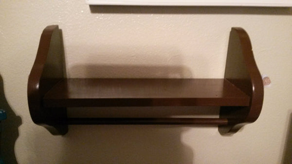 Shelf Brown Beige Hand Painted Wooden with Beige and White Accents Wall Art {{ JAMsCraftCloset }}