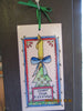 Wall Art Hand Painted Ceramic Tiles Christmas 4 by 4 and 3 by 6 Inch Folk Art Pen and Ink {{ JAMsCraftCloset }}