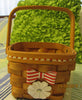 Basket Flower Girl Wooden Painted Red and White Accents Wedding Accessory Table Decor {{ JAMsCraftCloset }}