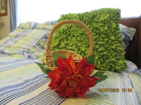Basket Flower Girl Natural Wicker Wedding Accessory {{ JAMsCraftCloset }}