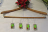Ornaments Holly Christmas Ceramic Tile Set of 4 Clear Smoky Ceramic Tiles With Foam Holly Leaves {{ JAMsCraftCloset }}