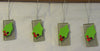 Ornaments Holly Christmas Ceramic Tile Set of 4 Clear Smoky Ceramic Tiles With Foam Holly Leaves {{ JAMsCraftCloset }}