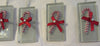 Ornaments Candy Cane Ceramic Tile Set of 4 Clear Smoky Ceramic Tiles With Candy Cane Accents {{ JAMsCraftCloset }}