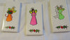 Ornaments NEON Angels Ceramic Tile Christmas Set of 3 Orange Pink Green Angels {{ JAMsCraftCloset }}