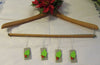 Ornaments Holly Christmas Ceramic Tile Set of 4 Clear Smoky Ceramic Tiles With Foam Holly Leaves {{ JAMsCraftCloset }}