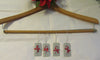 Ornaments Candy Cane Ceramic Tile Set of 4 Clear Smoky Ceramic Tiles With Candy Cane Accents {{ JAMsCraftCloset }}