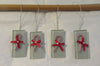 Ornaments Candy Cane Ceramic Tile Set of 4 Clear Smoky Ceramic Tiles With Candy Cane Accents {{ JAMsCraftCloset }}