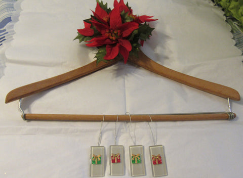 Ornaments Package Ceramic Tile Christmas Set of 4 Clear Smoky Ceramic Tiles {{ JAMsCraftCloset }}