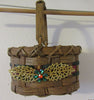 Basket Flower Girl Oval Woven Wedding Accessory Table Decor Red and Green {{ JAMsCraftCloset }}