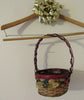 Small Christmas Basket With Gold Glitter Leaves and Green and Red Crystal Flower Accent {{ JAMsCraftCloset }}